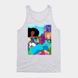 Retro Wave Anime TV Tank Top